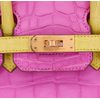 Hermès Birkin 25 Special Order HSS Bubblegum / Mimosa Matte Crocodile Alligator BGHW