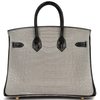 Hermès Birkin 25 Special Order HSS Gris Perle / Black Matte Crocodile Alligator BPHW
