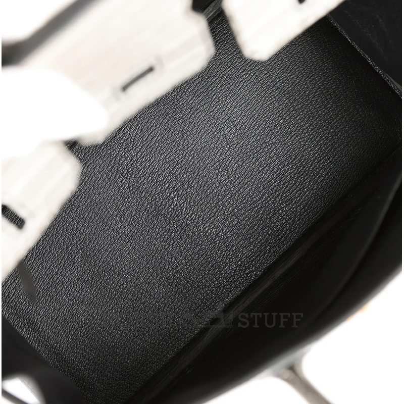 Hermès Birkin 25 Special Order HSS Gris Perle / Black Matte Crocodile Alligator BPHW