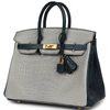 Hermès Birkin 25 Special Order HSS Gris Perle / Vert Rousseau Matte Crocodile Alligator BGHW