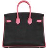 Hermès Birkin 25 Special Order HSS Black / Rose Azalee Chevre BPHW