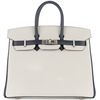 Hermès Birkin 25 Special Order HSS Black / Gris Perle Chevre BPHW