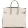 Hermès Birkin 25 Special Order HSS Nata / Gris Perle Chevre BGHW