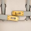 Hermès Birkin 25 Special Order HSS Nata / Gris Perle Chevre BGHW