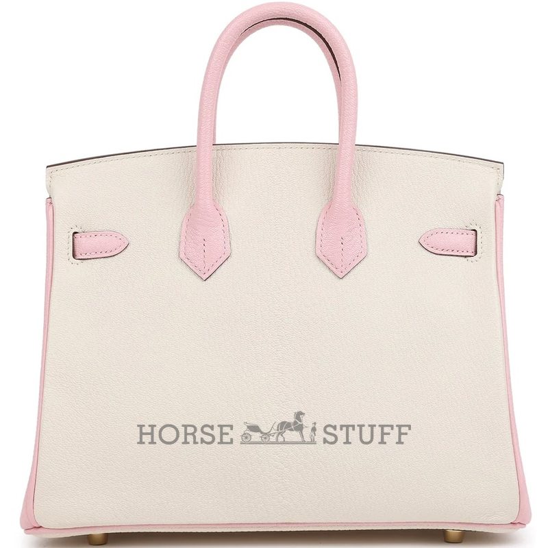 Hermès Birkin 25 Special Order HSS Nata / Rose Sakura Chevre BGHW