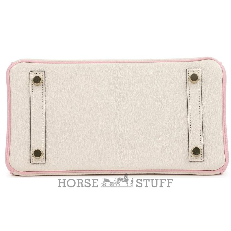 Hermès Birkin 25 Special Order HSS Nata / Rose Sakura Chevre BGHW