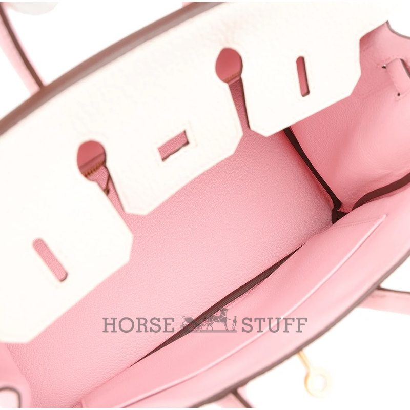 Hermès Birkin 25 Special Order HSS Nata / Rose Sakura Chevre BGHW