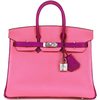Hermès Birkin 25 Special Order HSS Rose Lipstick / Anemone Chevre PHW