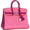 Hermès Birkin 25 Special Order HSS Rose Lipstick / Anemone Chevre PHW