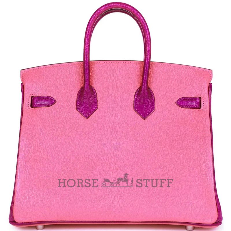 Hermès Birkin 25 Special Order HSS Rose Lipstick / Anemone Chevre PHW