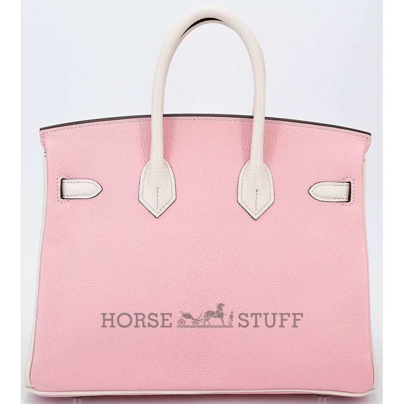 Hermès Birkin 25 Special Order HSS Rose Sakura / Nata Chevre BPHW
