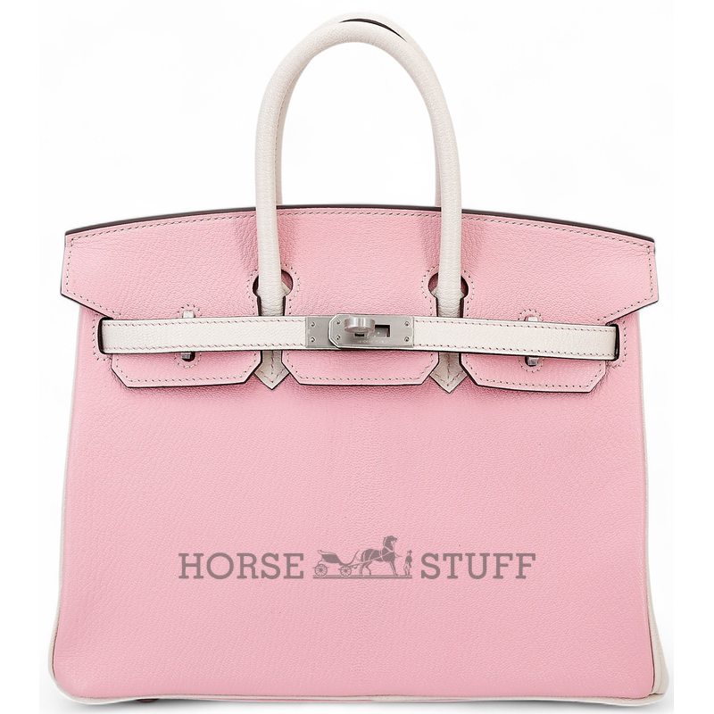 Hermès Birkin 25 Special Order HSS Rose Sakura / Nata Chevre BPHW