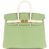 Hermès Birkin 25 Special Order HSS Black / Gris Perle Chevre BPHW