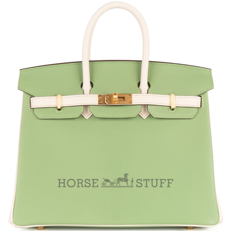 Hermès Birkin 25 Special Order HSS Black / Gris Perle Chevre BPHW
