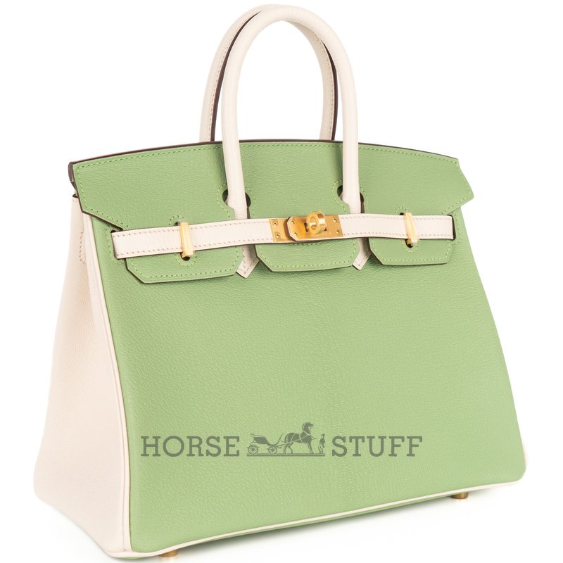 Hermès Birkin 25 Special Order HSS Black / Gris Perle Chevre BPHW