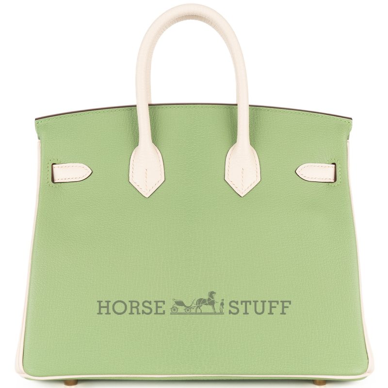 Hermès Birkin 25 Special Order HSS Black / Gris Perle Chevre BPHW