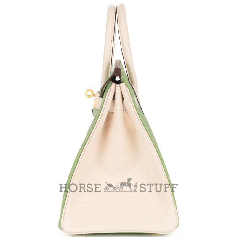 Hermès Birkin 25 Special Order HSS Black / Gris Perle Chevre BPHW