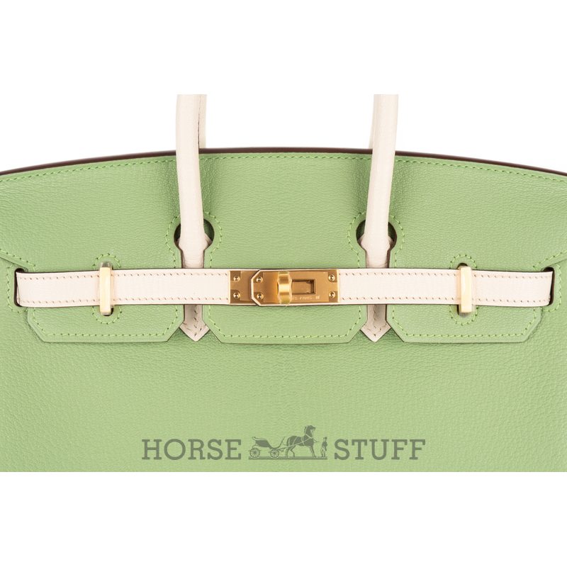 Hermès Birkin 25 Special Order HSS Black / Gris Perle Chevre BPHW