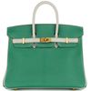 Hermès Birkin 25 Special Order HSS Black / Gris Perle Chevre BPHW