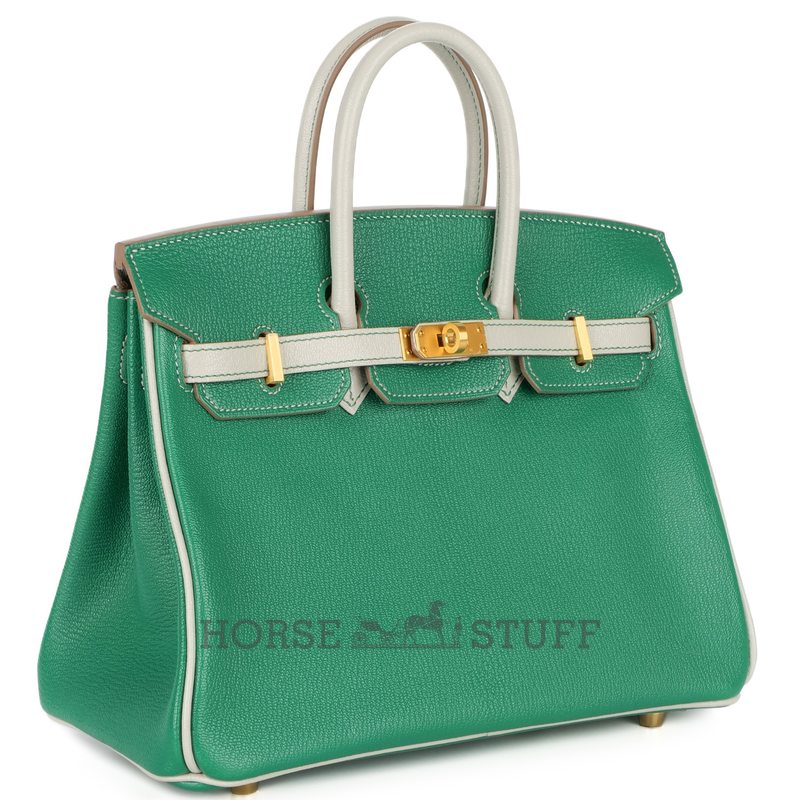 Hermès Birkin 25 Special Order HSS Black / Gris Perle Chevre BPHW