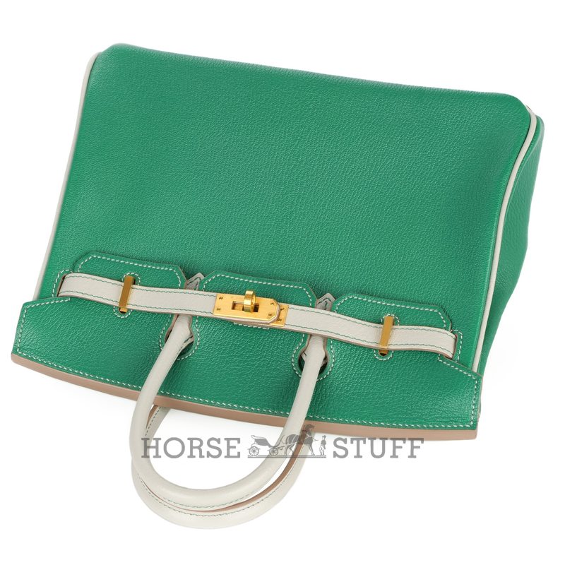 Hermès Birkin 25 Special Order HSS Black / Gris Perle Chevre BPHW