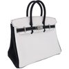 Hermès Birkin 25 Special Order HSS White / Black Clemence PHW