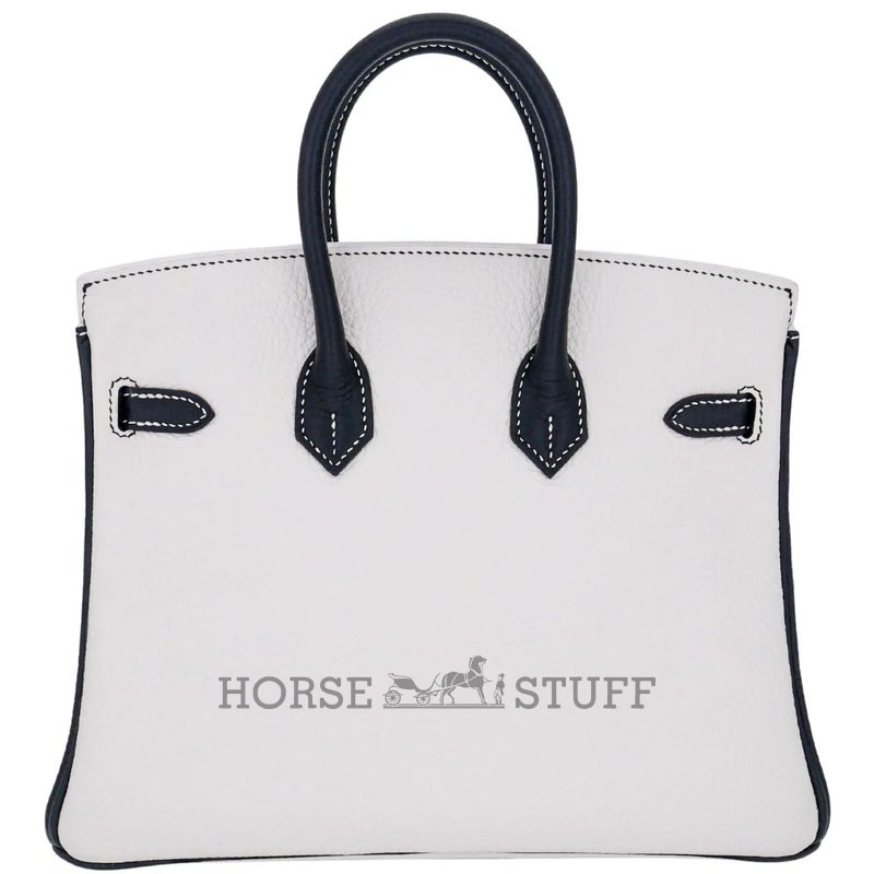 Hermès Birkin 25 Special Order HSS White / Black Clemence PHW