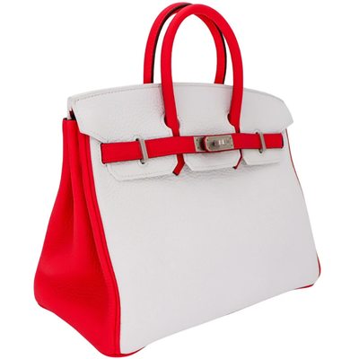 Hermès Birkin 25 Special Order HSS White / Rose Extreme Clemence BPHW