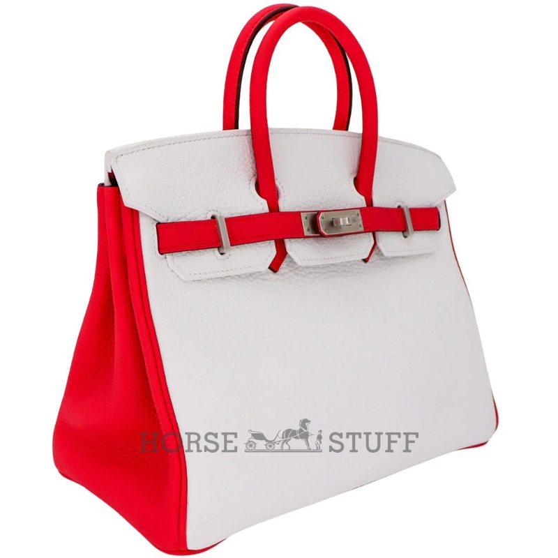 Hermès Birkin 25 Special Order HSS White / Rose Extreme Clemence BPHW