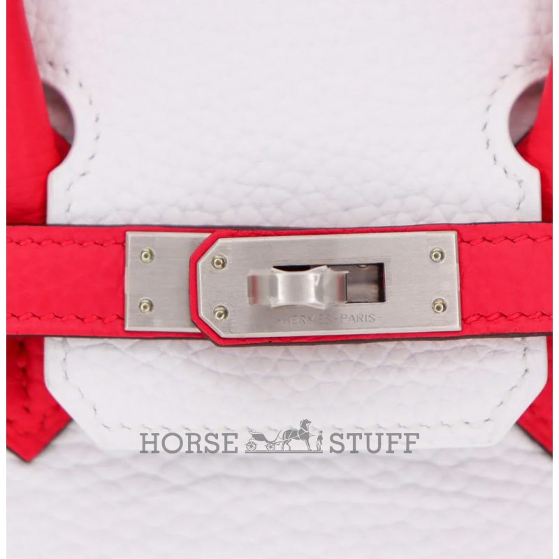 Hermès Birkin 25 Special Order HSS White / Rose Extreme Clemence BPHW