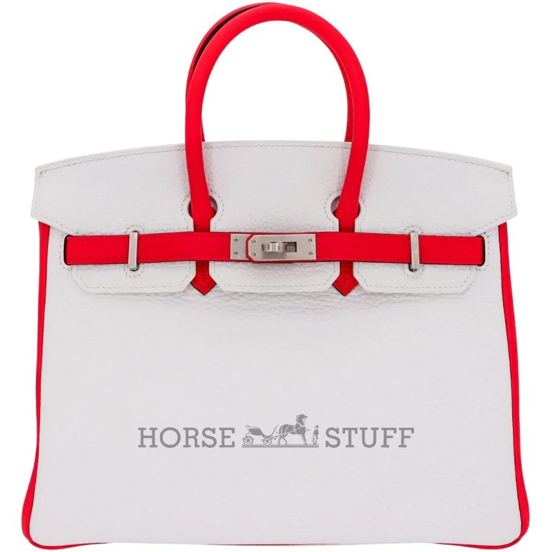 Hermès Birkin 25 Special Order HSS White / Rose Extreme Clemence BPHW