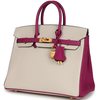 Hermès Birkin 25 Special Order HSS Craie / Rose Pourpre BGHW