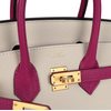 Hermès Birkin 25 Special Order HSS Craie / Rose Pourpre BGHW