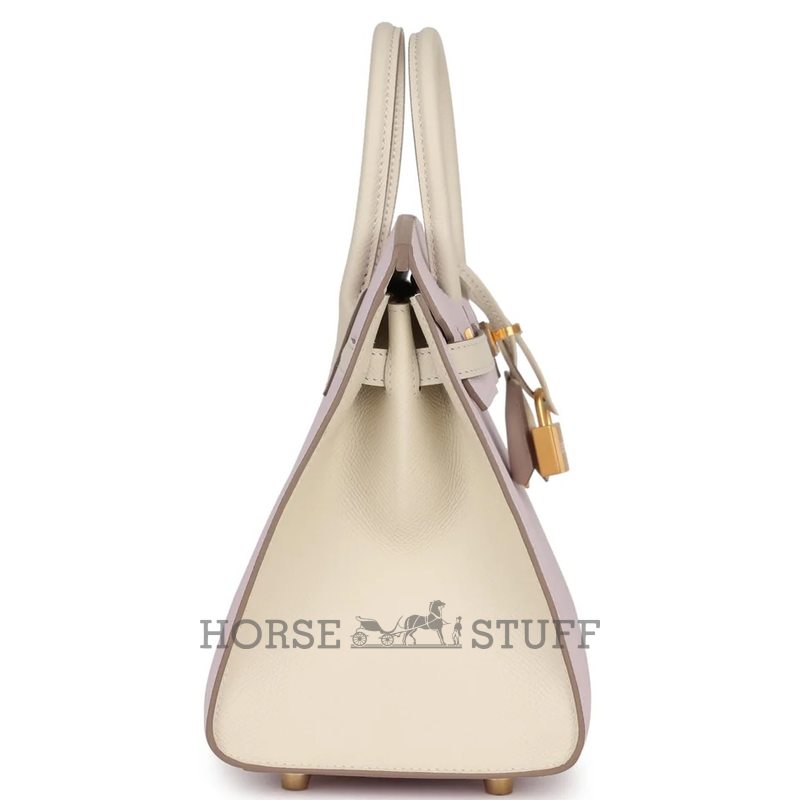 Hermès Birkin Sellier 25 Special Order Mauve Pale / Craie Epsom BGHW