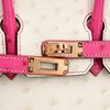Hermès Birkin 25 Special Order HSS Craie / Rose Tyrien Ostrich RGHW