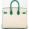Hermès Birkin 25 Special Order HSS Craie / Bambou Ostrich RGHW