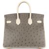 Hermès Birkin 25 Special Order HSS Beton / Gris Asphalt Ostrich BGHW