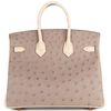 Hermès Birkin 25 Special Order HSS Beton / Gris Asphalt Ostrich BGHW