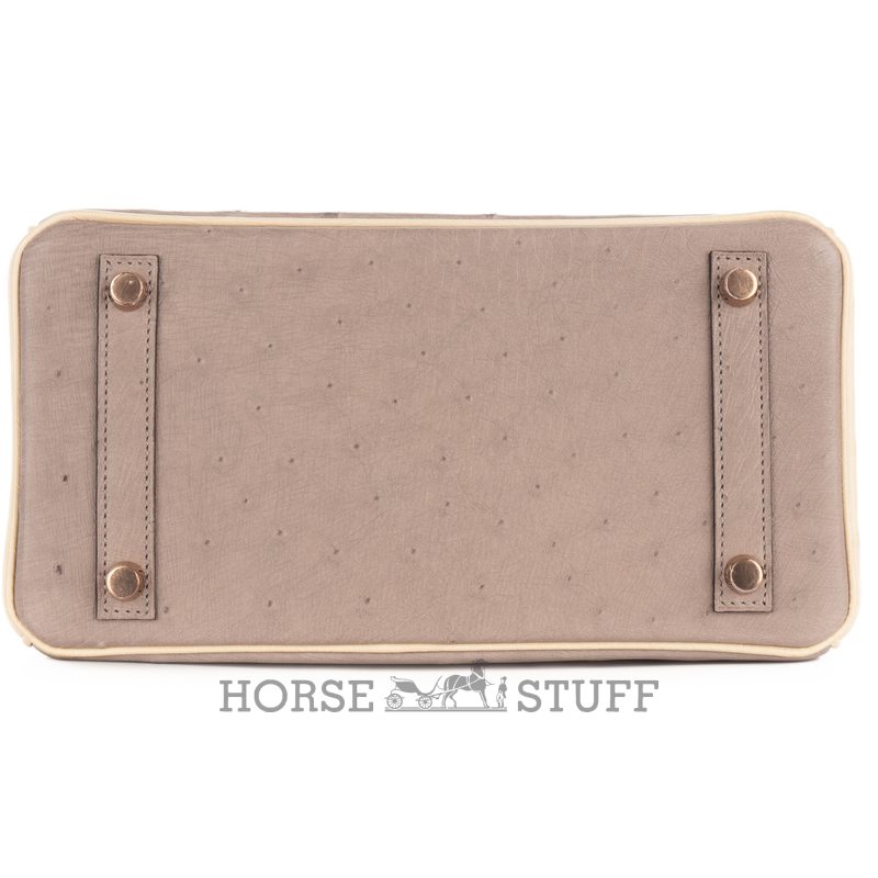 Hermès Birkin 25 Special Order HSS Beton / Gris Asphalt Ostrich BGHW