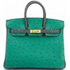 Hermès Birkin 25 Special Order HSS Vert Vertigo / Graphite Ostrich BGHW