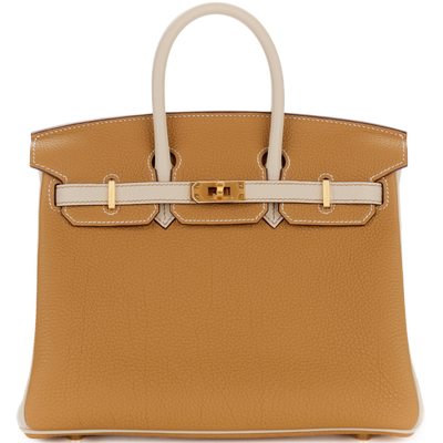 Hermès Birkin 25 Special Order HSS Biscuit / Craie Togo BGHW