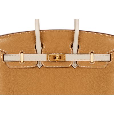 Hermès Birkin 25 Special Order HSS Biscuit / Craie Togo BGHW