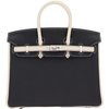 Hermès Birkin 25 Special Order HSS Black / Craie Togo BPHW