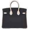 Hermès Birkin 25 Special Order HSS Black / Craie Togo BPHW