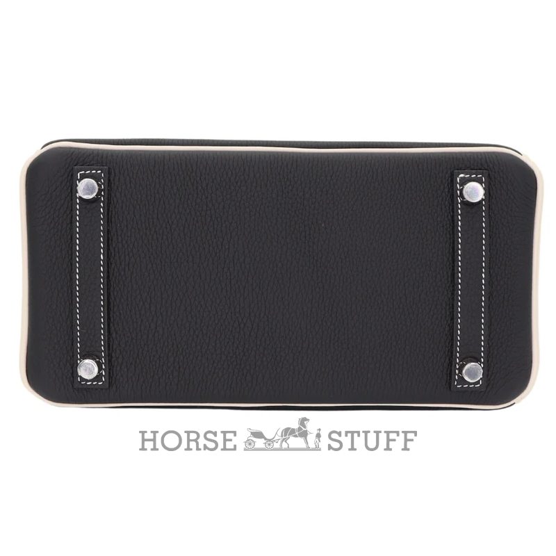 Hermès Birkin 25 Special Order HSS Black / Craie Togo BPHW