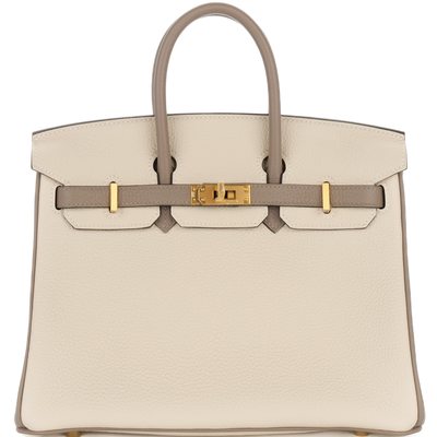 Hermès Birkin 25 Special Order HSS Craie / Gris Asphalt Togo BGHW