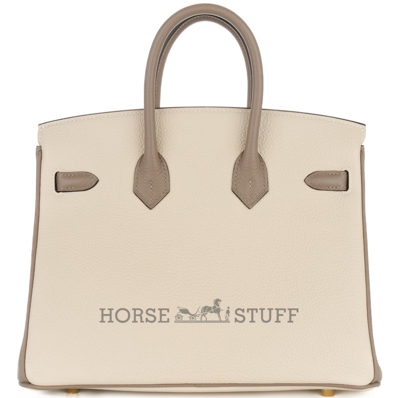 Hermès Birkin 25 Special Order HSS Black / Gris Perle Chevre BPHW