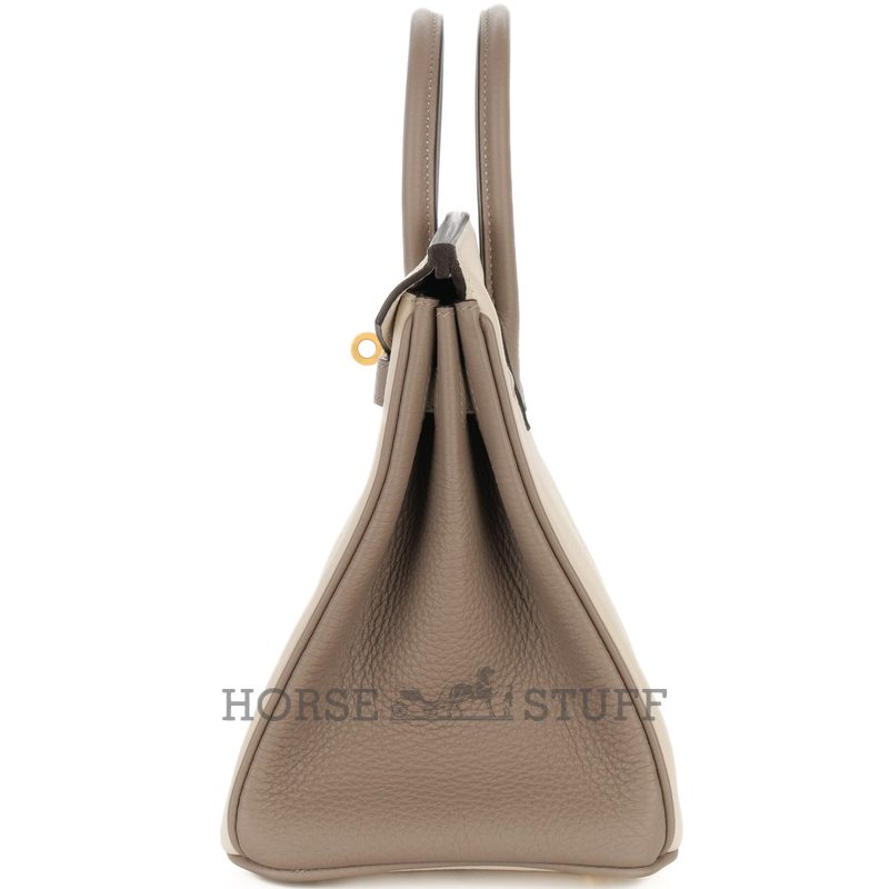 Hermès Birkin 25 Special Order HSS Black / Gris Perle Chevre BPHW