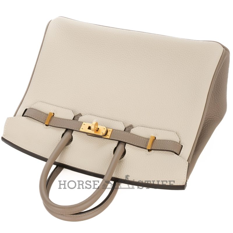 Hermès Birkin 25 Special Order HSS Black / Gris Perle Chevre BPHW