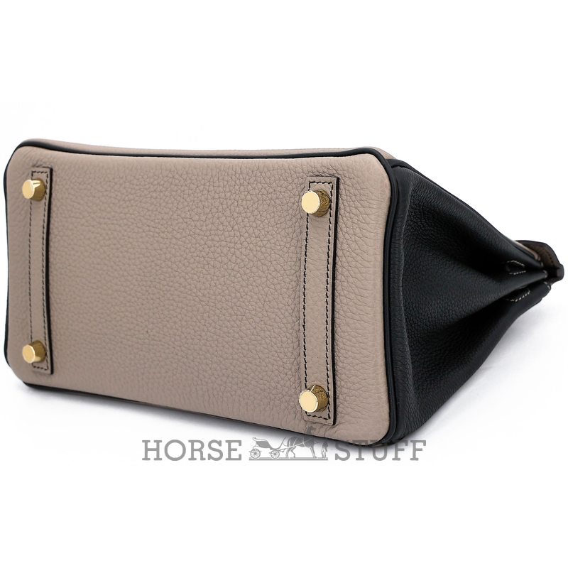 Hermès Birkin 25 Special Order HSS Etain / Black Togo BGHW